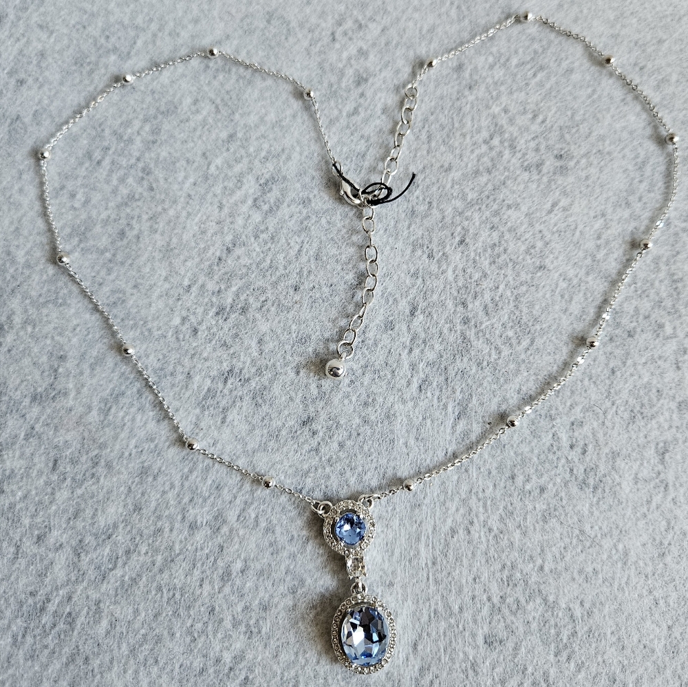 Cezanne Crystal  Rhinestone Pendant Necklace